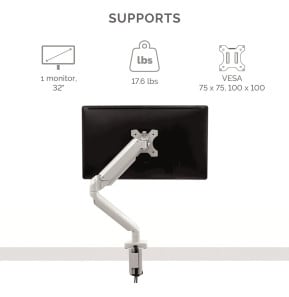 Bras porte-écrans Simple Fellowes pour 1 Moniteur jusqu'à 32" (8056401)