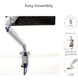 Bras porte-écrans Simple Fellowes pour 1 Moniteur jusqu'à 32" (8056401)