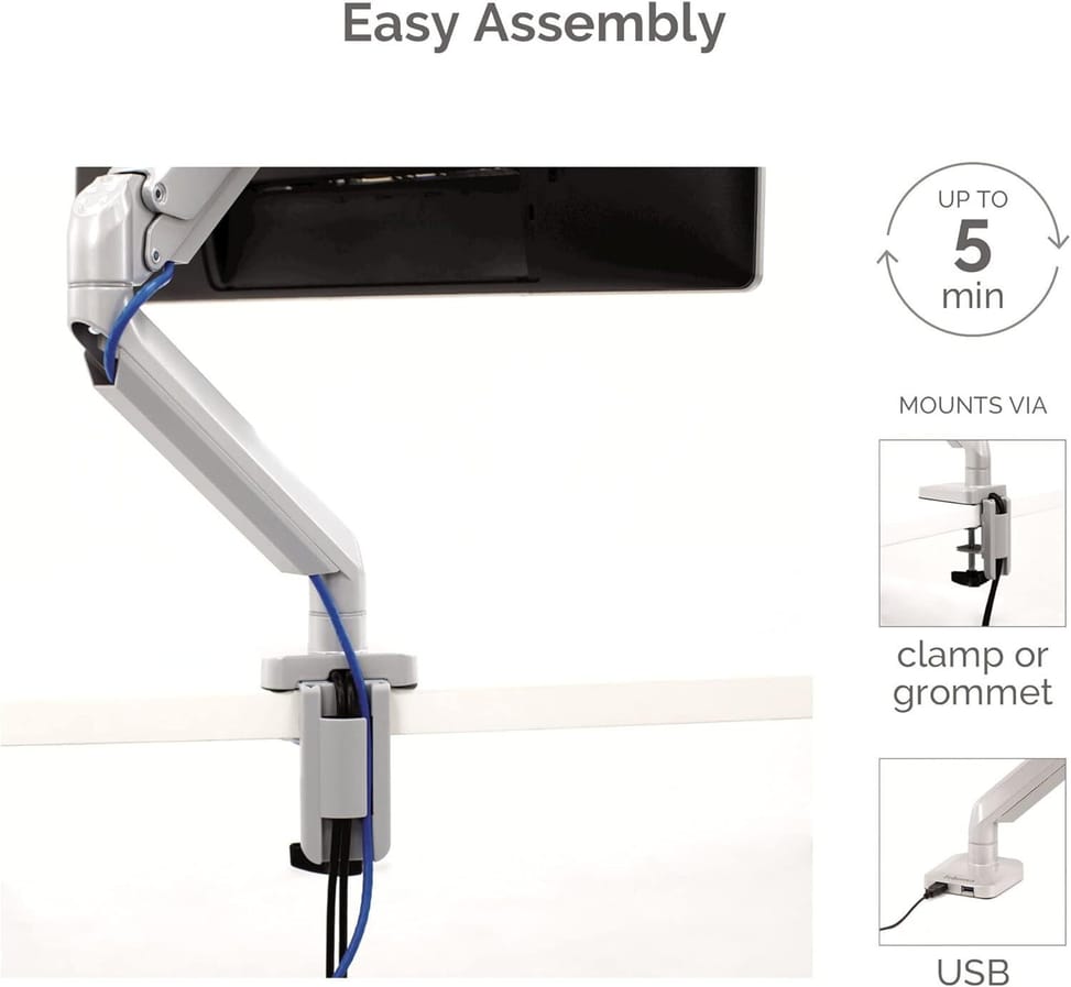 Fellowes Single Monitor Arm for 1 Monitor up to 32" (8056401) — image 6