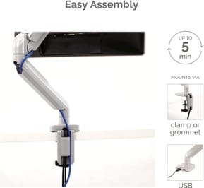 Bras porte-écrans Simple Fellowes pour 1 Moniteur jusqu'à 32" (8056401) — image 6