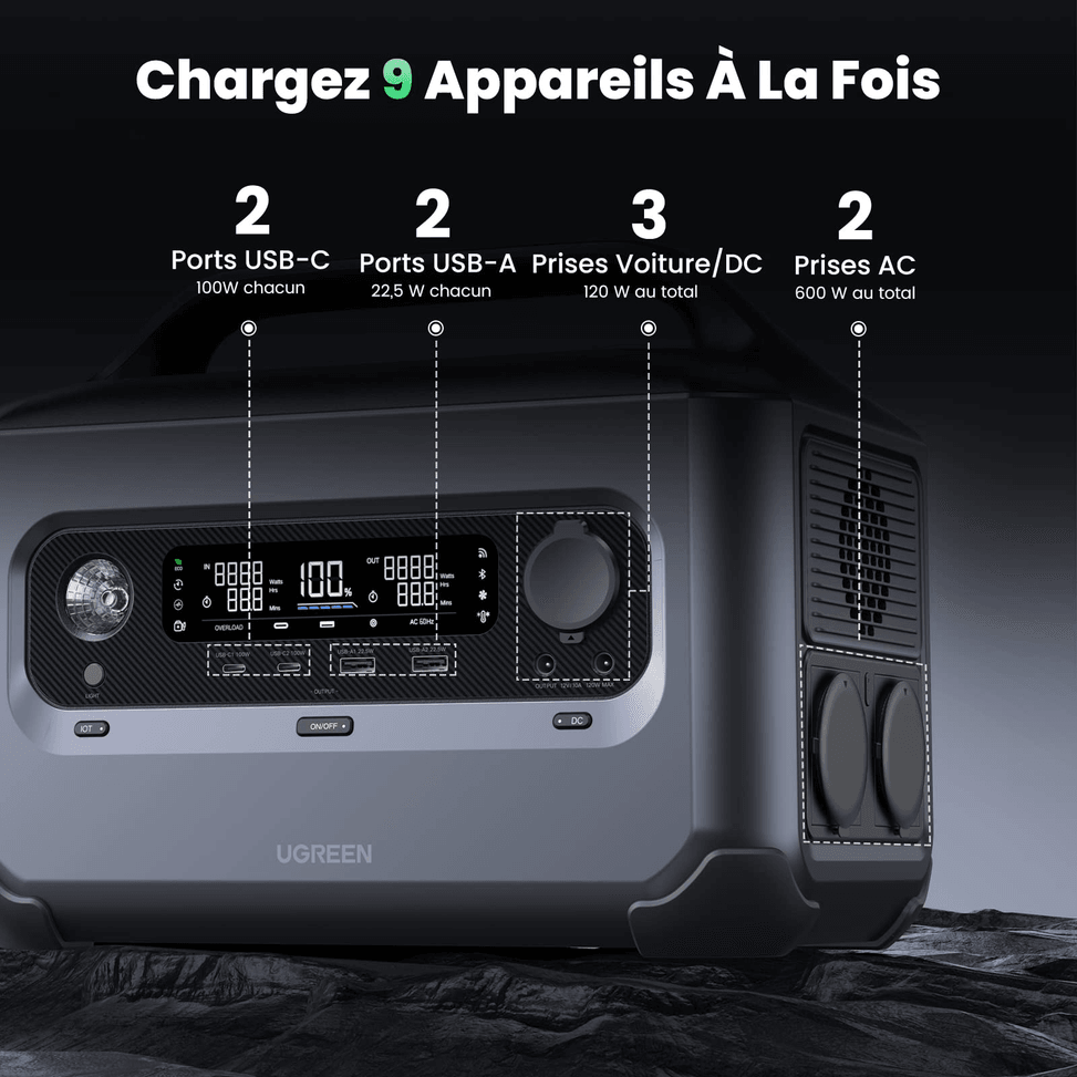 Station Électrique Portable Ugreen 600W (15050) — image 2