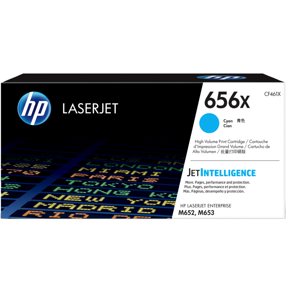 HP 656X Toner cyan LaserJet authentique grande capacité 656X Toner cyan HP LaserJet authentique grande capacité  (CF461X)