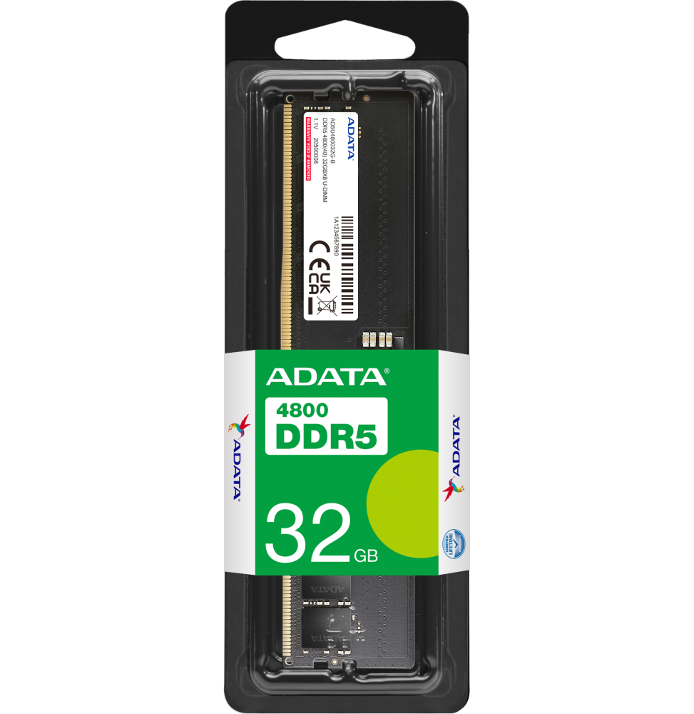 Barrette mémoire ADATA U-DIMM 32GB DDR5-4800 MHz - PC bureau (AD5U480032G-S)
