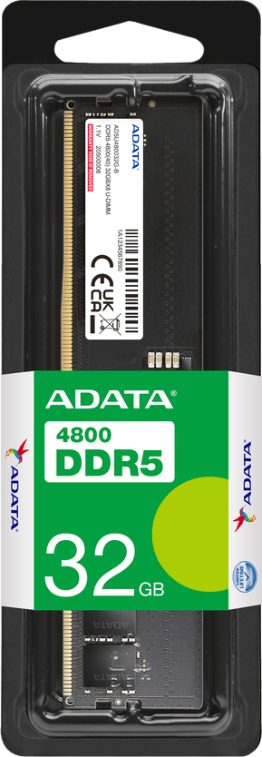 Barrette mémoire ADATA U-DIMM 32GB DDR5-4800 MHz - PC bureau (AD5U480032G-S)
