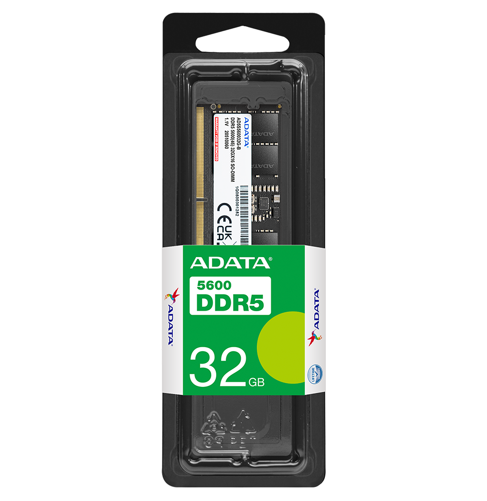 Barrette mémoire ADATA U-DIMM 32GB DDR5-5600 MHz - PC bureau (AD5U560032G-S)