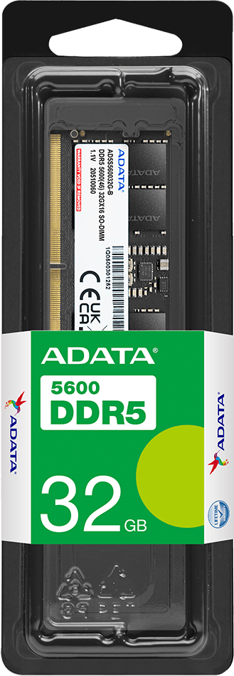 Barrette mémoire ADATA U-DIMM 32GB DDR5-5600 MHz - PC bureau (AD5U560032G-S)