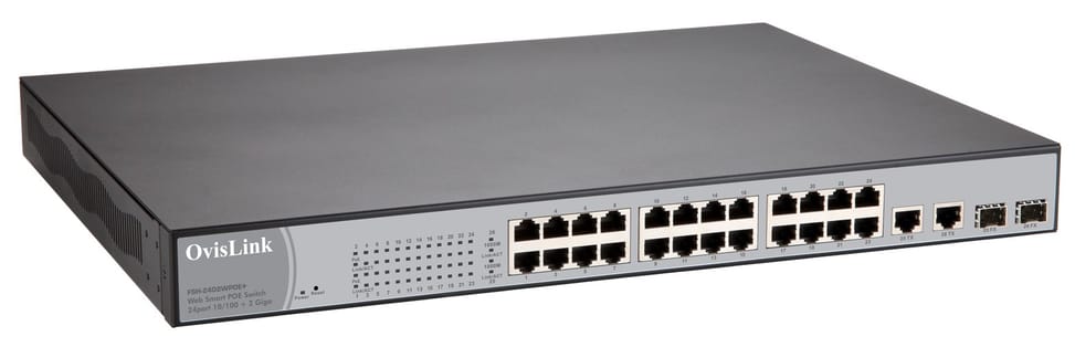 Switch Administrable Ovislink Ethernet Mixte POE - 24 ports Auto MDI/MDI-X — image 1