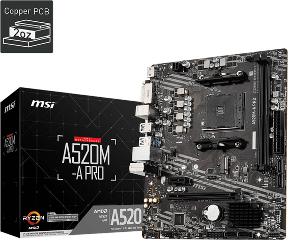 Carte Mère AMD MSI A520M-A PRO (911-7C96-031)