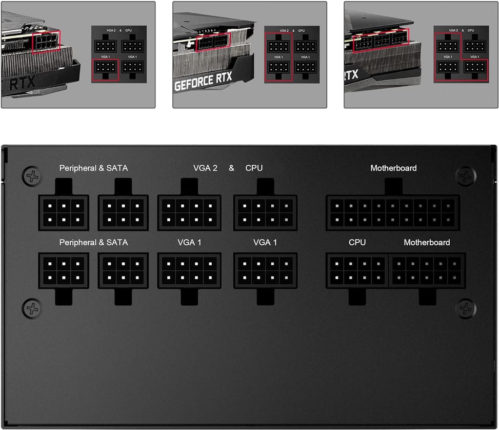 Bloc alimentation MSI MPG A850GF (306-7ZP0C11-CE0) — image 4