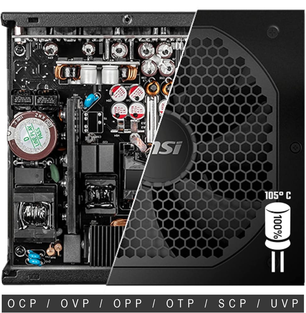Bloc alimentation MSI MPG A850GF (306-7ZP0C11-CE0) — image 3