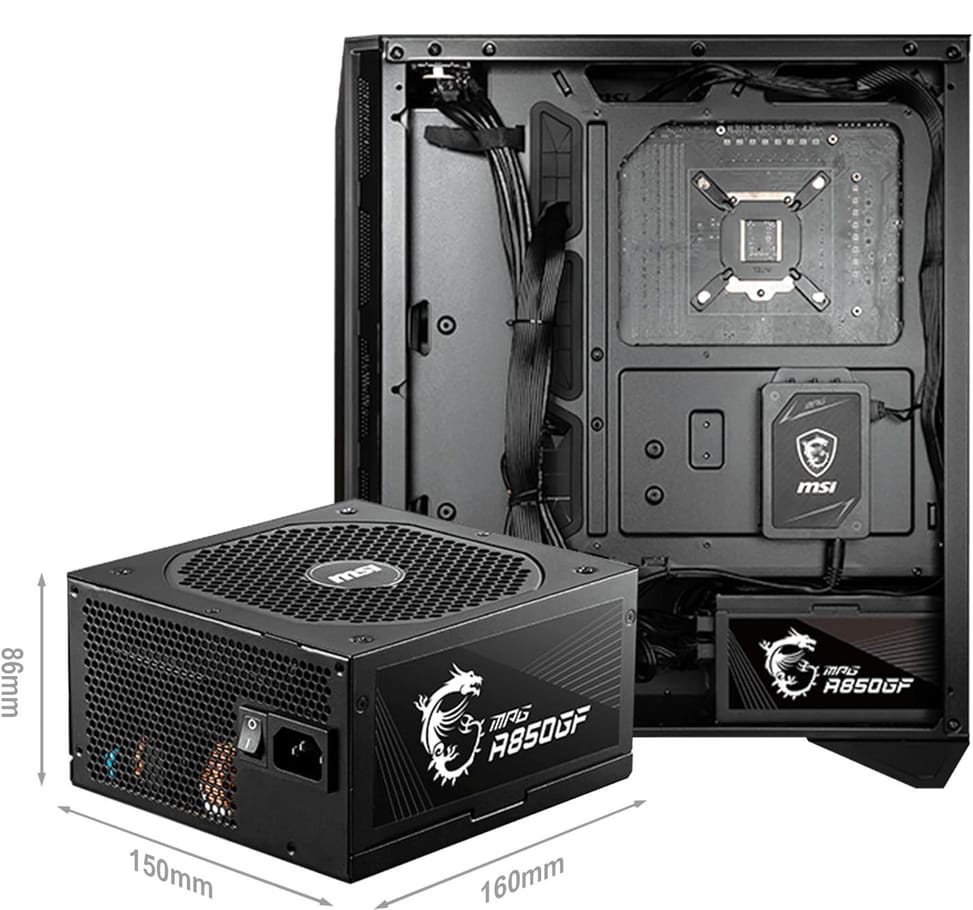 Bloc alimentation MSI MPG A850GF (306-7ZP0C11-CE0) — image 5