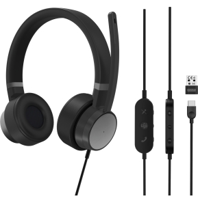 Micro-casque filaire Lenovo Go ANC (MS Teams) - USB (4XD1C99223)