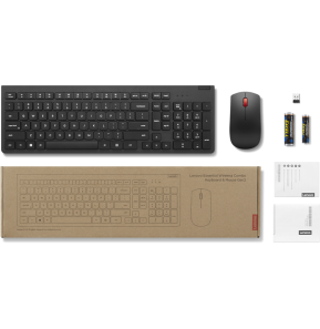 Combiné Lenovo Essential Clavier et Souris sans fil Gen2 - Français (4X31N50719)