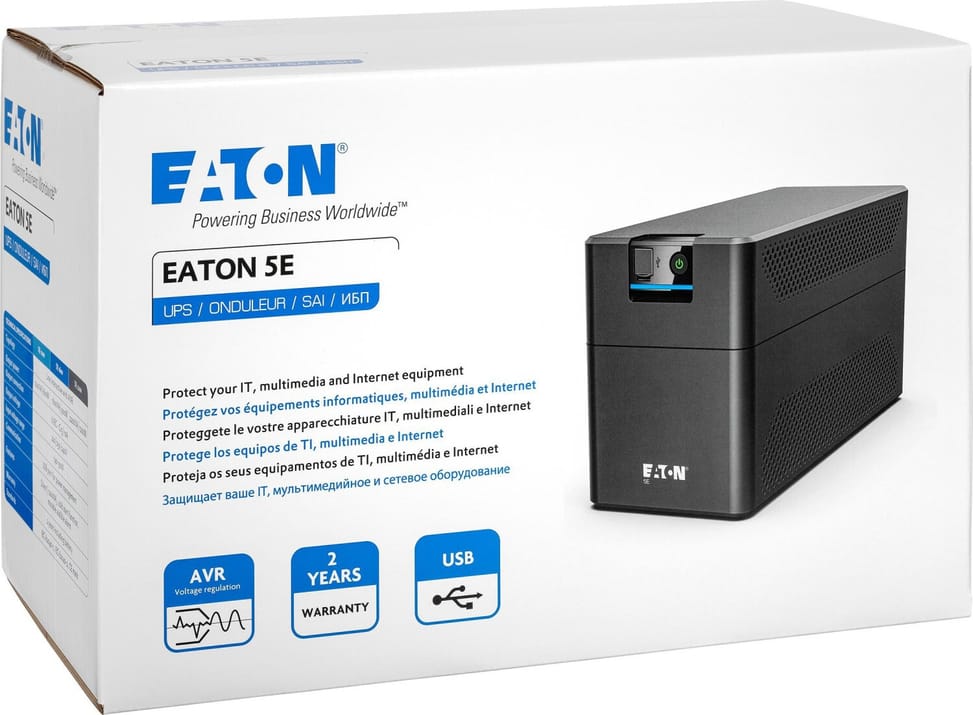 Onduleur Line-interactive Eaton 5E 900 USB Gen2 - 480 W / 900 VA - 2 prises FR (5E900UF) — image 5