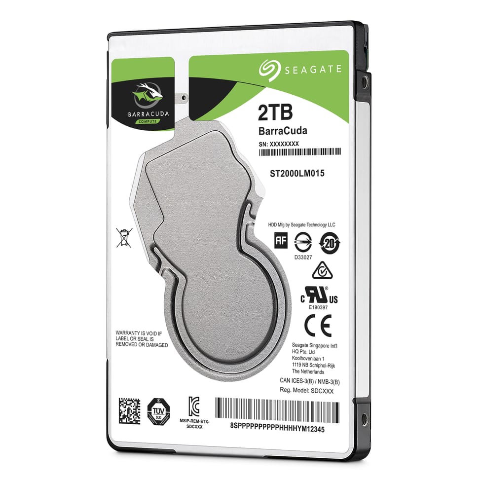 Seagate Barracuda 2.5" 2.5" 2 To Série ATA III 2 TB, 2.5", SATA 6 Gb/s, 5400 RPM, 140 MB/s, 128 MB, 7 mm (ST2000LM015) — image 3