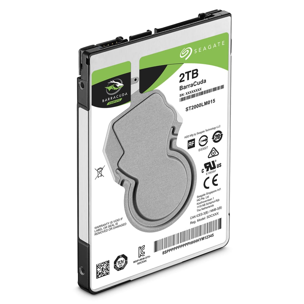 Seagate Barracuda 2.5" 2.5" 2 To Série ATA III 2 TB, 2.5", SATA 6 Gb/s, 5400 RPM, 140 MB/s, 128 MB, 7 mm (ST2000LM015) — image 4