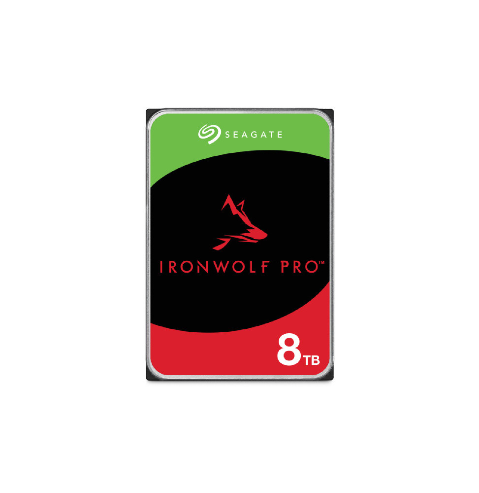 Seagate IronWolf Pro ST8000NT001 disque dur 3.5" 8 To 8 TB, SATA 6Gb/s, 26.11 x 101.85 x 146.99 mm, 720 g  (ST8000NT001)