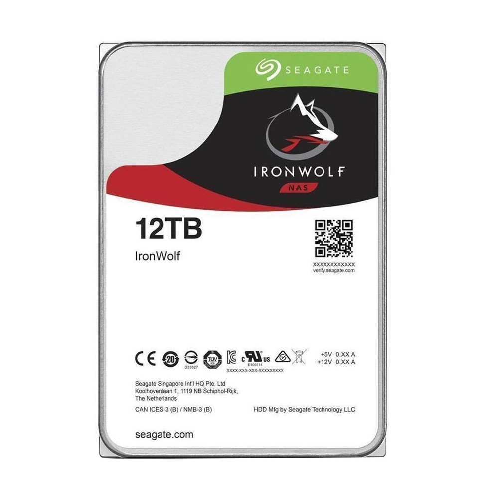 Seagate NAS HDD IronWolf 3.5" 12 To Série ATA III (ST12000VN0008)