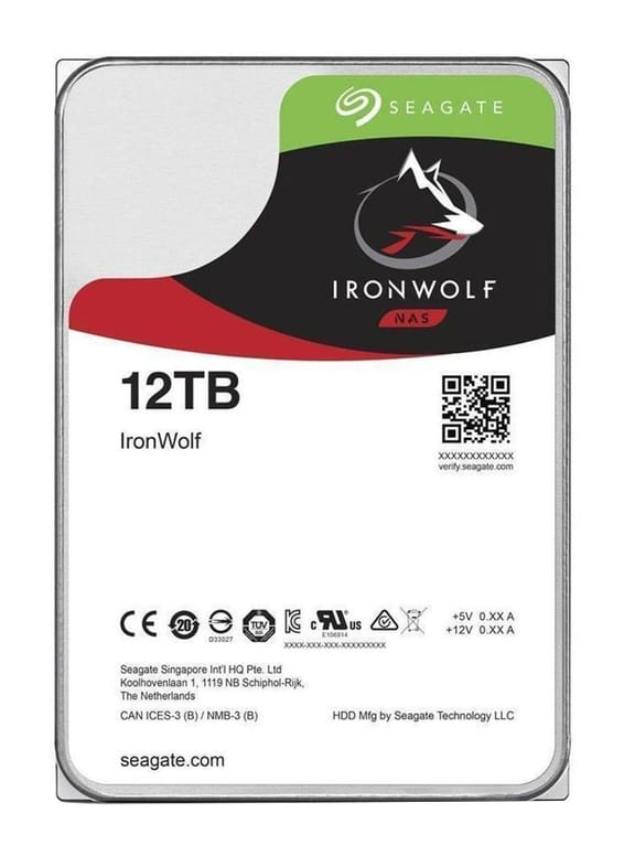 Seagate NAS HDD IronWolf 3.5" 12 To Série ATA III (ST12000VN0008)