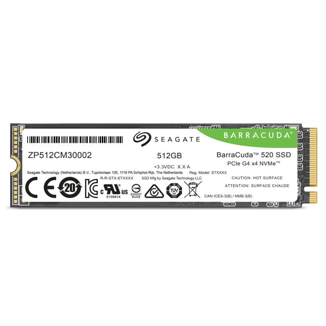 Seagate BarraCuda ZP512CM3A002 disque SSD M.2 512 Go PCI Express 4.0 NVMe (ZP512CM3A002) — image 4