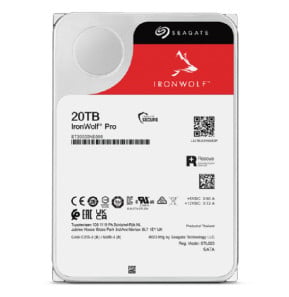 Seagate IronWolf Pro ST20000NT001 disque dur 3.5" 20 To 20 TB, SATA 6Gb/s, 26.11 x 101.85 x 146.99 mm, 670 g  (ST20000NT001)