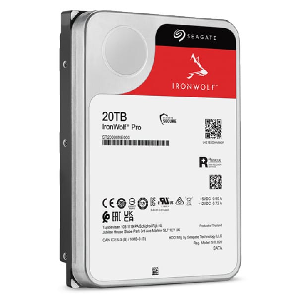 Seagate IronWolf Pro ST20000NT001 disque dur 3.5" 20 To 20 TB, SATA 6Gb/s, 26.11 x 101.85 x 146.99 mm, 670 g (ST20000NT001) — image 6