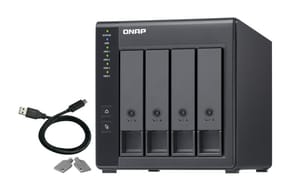 QNAP TR-004 Boîtier de disques de stockage Boîtier disque dur/SSD Noir 2.5/3.5" (TR-004)