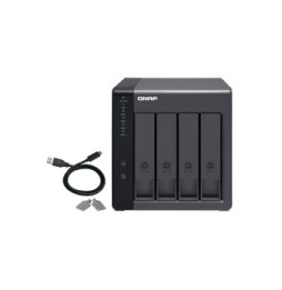 QNAP TR-004 Boîtier de disques de stockage Boîtier disque dur/SSD Noir 2.5/3.5" (TR-004)