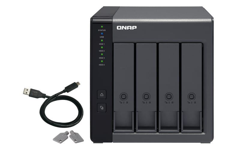 QNAP TR-004 Boîtier de disques de stockage Boîtier disque dur/SSD Noir 2.5/3.5" (TR-004) — image 2