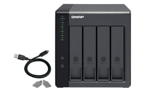 QNAP TR-004 Boîtier de disques de stockage Boîtier disque dur/SSD Noir 2.5/3.5" (TR-004) — image 2