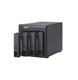 QNAP TR-004 Boîtier de disques de stockage Boîtier disque dur/SSD Noir 2.5/3.5" (TR-004)