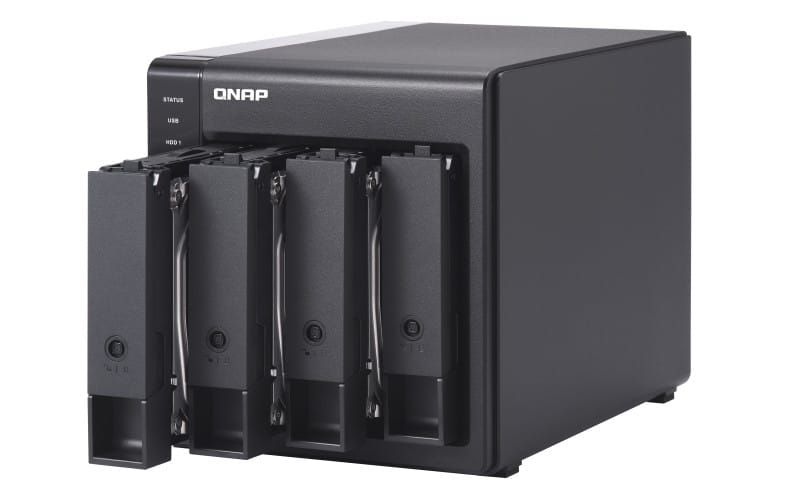 QNAP TR-004 Boîtier de disques de stockage Boîtier disque dur/SSD Noir 2.5/3.5" (TR-004) — image 3
