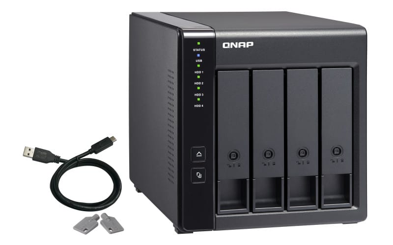QNAP TR-004 Boîtier de disques de stockage Boîtier disque dur/SSD Noir 2.5/3.5" (TR-004) — image 7