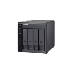 QNAP TR-004 Boîtier de disques de stockage Boîtier disque dur/SSD Noir 2.5/3.5" (TR-004)