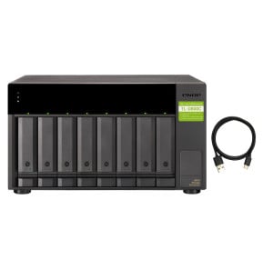 QNAP TL-D800C Boîtier de disques de stockage Boîtier disque dur/SSD Noir, Gris 2.5/3.5" (TL-D800C)