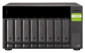 QNAP TL-D800C Boîtier de disques de stockage Boîtier disque dur/SSD Noir, Gris 2.5/3.5" (TL-D800C) — image 2