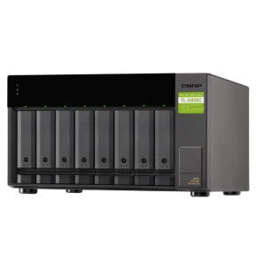 QNAP TL-D800C Boîtier de disques de stockage Boîtier disque dur/SSD Noir, Gris 2.5/3.5" (TL-D800C)