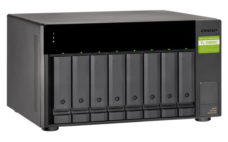 QNAP TL-D800C Boîtier de disques de stockage Boîtier disque dur/SSD Noir, Gris 2.5/3.5" (TL-D800C) — image 5