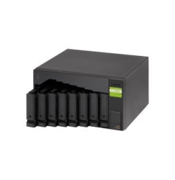 QNAP TL-D800C Boîtier de disques de stockage Boîtier disque dur/SSD Noir, Gris 2.5/3.5" (TL-D800C)