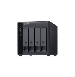 QNAP TL-D400S Boîtier de disques de stockage Boîtier disque dur/SSD Noir, Gris 2.5/3.5" (TL-D400S)