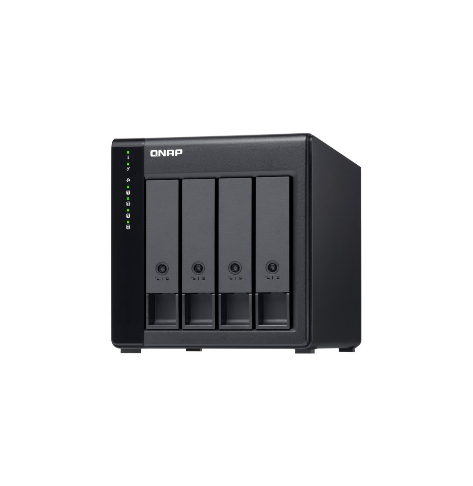 QNAP TL-D400S Boîtier de disques de stockage Boîtier disque dur/SSD Noir, Gris 2.5/3.5" (TL-D400S)