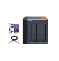 QNAP TL-D400S Boîtier de disques de stockage Boîtier disque dur/SSD Noir, Gris 2.5/3.5" (TL-D400S)