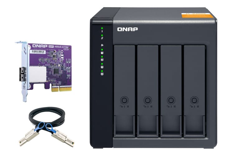 QNAP TL-D400S Boîtier de disques de stockage Boîtier disque dur/SSD Noir, Gris 2.5/3.5" (TL-D400S) — image 2