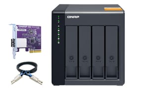 QNAP TL-D400S Boîtier de disques de stockage Boîtier disque dur/SSD Noir, Gris 2.5/3.5" (TL-D400S) — image 2
