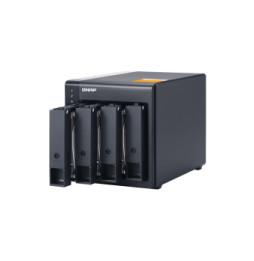 QNAP TL-D400S Boîtier de disques de stockage Boîtier disque dur/SSD Noir, Gris 2.5/3.5" (TL-D400S)