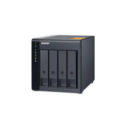 QNAP TL-D400S Boîtier de disques de stockage Boîtier disque dur/SSD Noir, Gris 2.5/3.5" (TL-D400S)