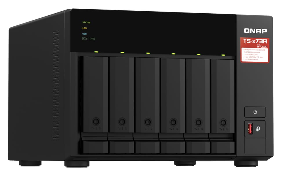 QNAP TS-673A NAS Tower Ethernet/LAN Noir V1500B (TS-673A-8G) — image 3