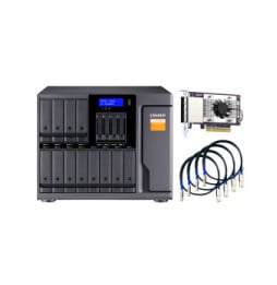 QNAP TL-D1600S Boîtier de disques de stockage Boîtier disque dur/SSD Noir, Gris 2.5/3.5" (TL-D1600S)