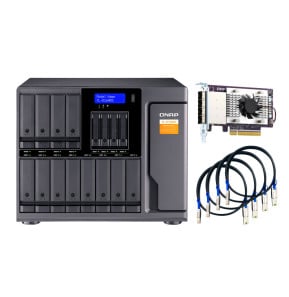 QNAP TL-D1600S Boîtier de disques de stockage Boîtier disque dur/SSD Noir, Gris 2.5/3.5" (TL-D1600S)