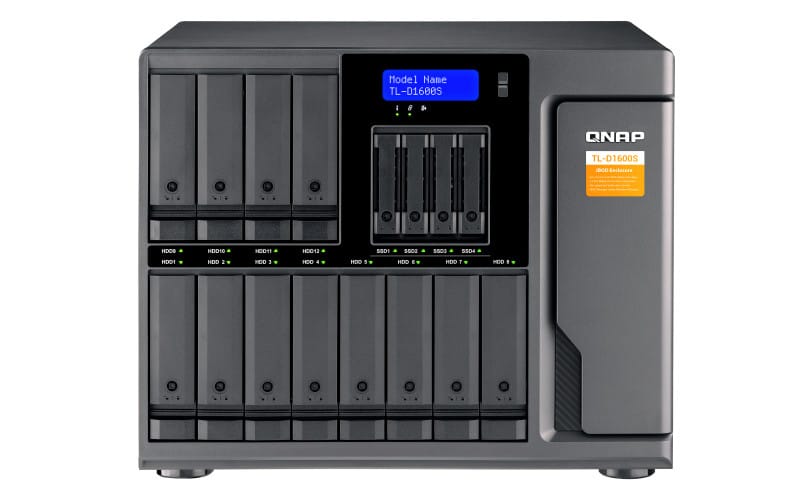 QNAP TL-D1600S Boîtier de disques de stockage Boîtier disque dur/SSD Noir, Gris 2.5/3.5" (TL-D1600S) — image 3